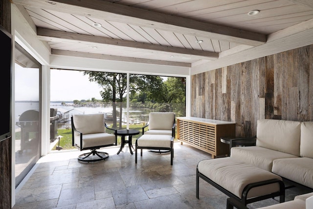 1397 Orono Ln, Orono, MN 55391 - sunroom with beam ceiling