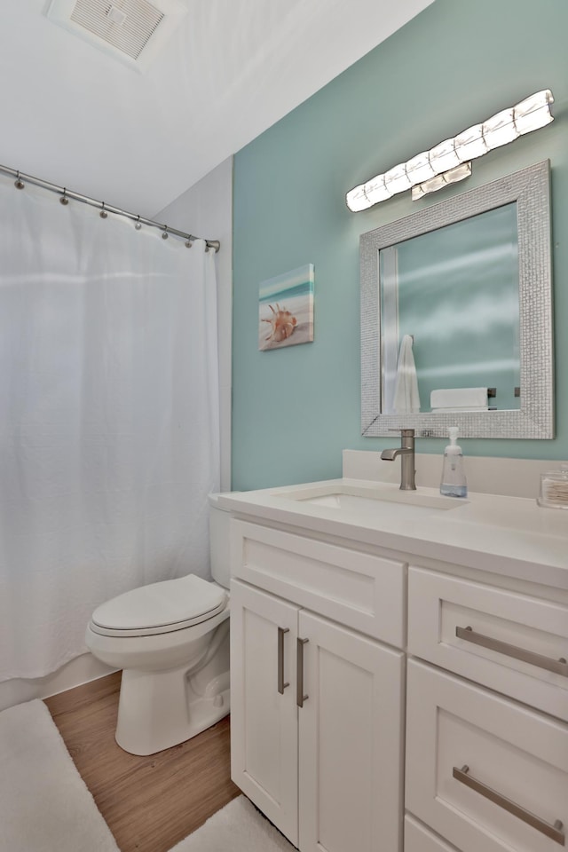 8466 Isleton Ct S, Cottage Grove, MN 55016 - full bath with toilet, vanity, and a shower with shower curtain