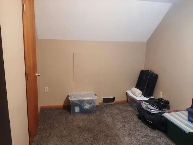 207 7th Ave S, Saint James, MN 56081 - interior space featuring lofted ceiling, carpet floors, and baseboards