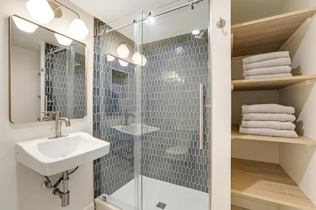 745 Virginia Shores Cir, Victoria, MN 55331 - full bathroom with a stall shower and a sink