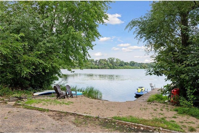 745 Virginia Shores Cir, Victoria, MN 55331 - water view with a boat dock