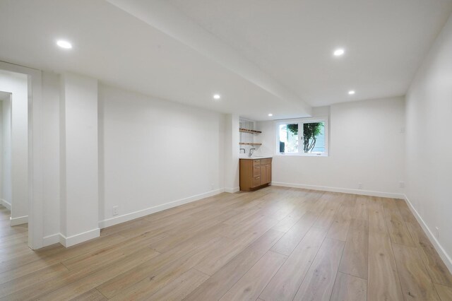 745 Virginia Shores Cir, Victoria, MN 55331 - basement featuring light wood finished floors, recessed lighting, and baseboards