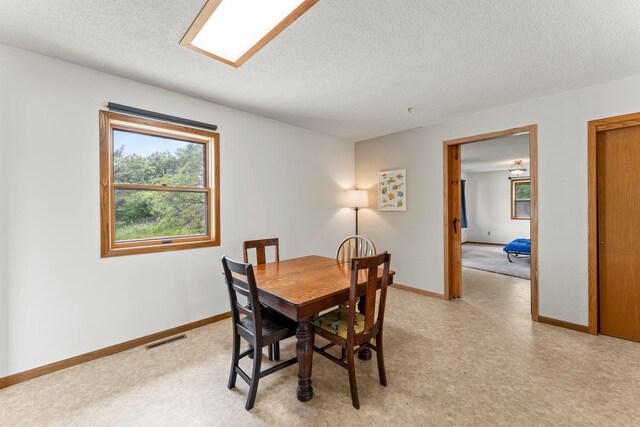1231 135th St, Amery, WI 54005 - dining space featuring a textured ceiling and healthy amount of natural light