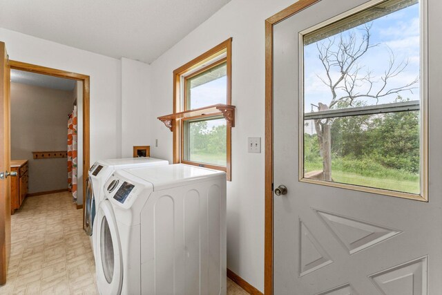 1231 135th St, Amery, WI 54005 - laundry room with washing machine and clothes dryer and light flooring