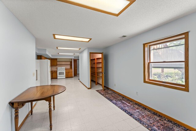 1231 135th St, Amery, WI 54005 - interior space with a textured ceiling and light flooring