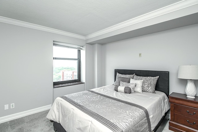 207 5th Ave SW Unit 901, Rochester, MN 55902 - carpeted bedroom featuring crown molding, baseboards, and a textured ceiling