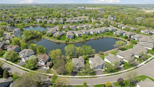 4555 Jewel Ln N, Plymouth, MN 55446 - aerial view of property and surrounding area with nearby suburban area and a large body of water