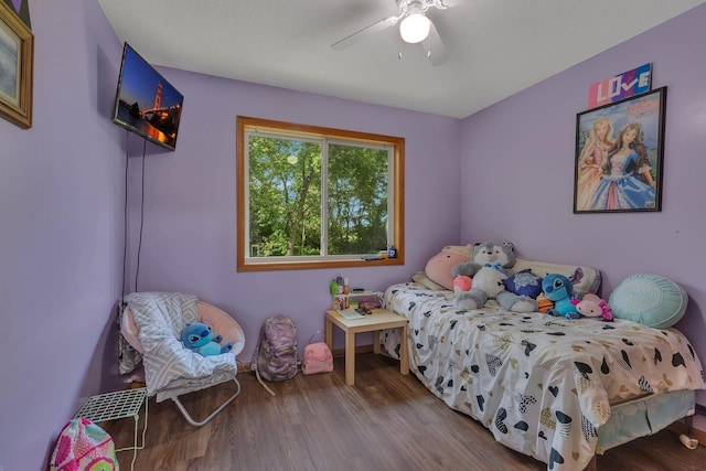 16474 63rd St SE, Becker, MN 55308 - bedroom with wood finished floors and ceiling fan