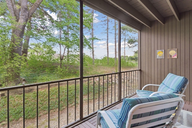 6085 Lincoln Dr Unit 123, Edina, MN 55436 - sunroom / solarium featuring beamed ceiling