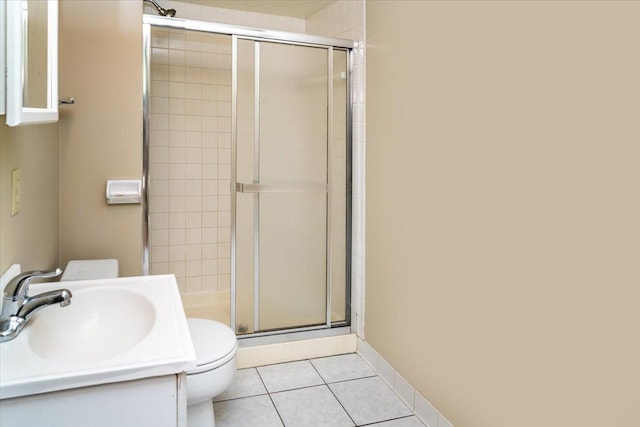 10382 Juniper Ln, Eden Prairie, MN 55347 - full bath featuring a stall shower, tile patterned floors, and vanity