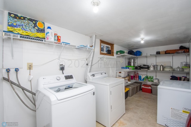 laundry room with washer and clothes dryer