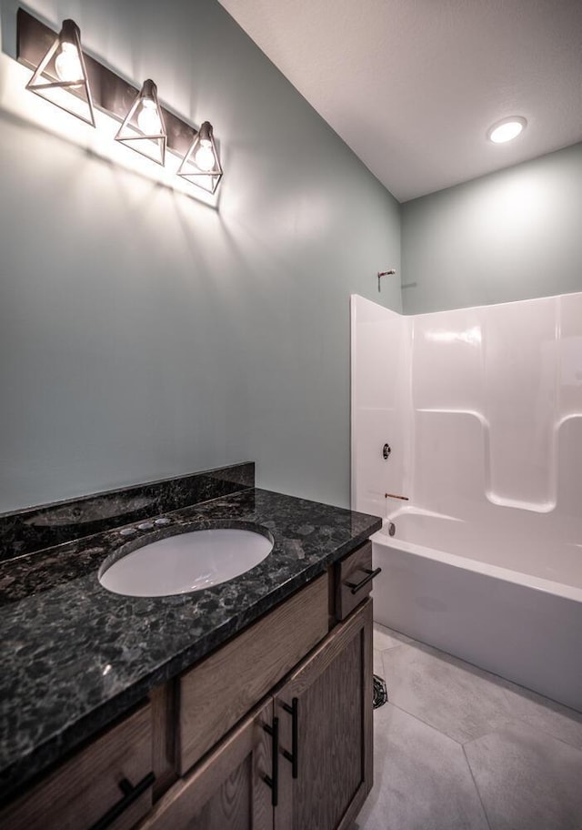 29194 Cynthia Path, Randolph, MN 55065 - full bathroom with bathtub / shower combination, vanity, and tile patterned flooring