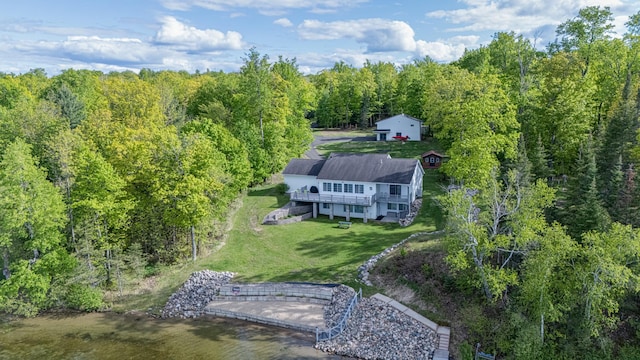 23324 Tioga Beach Rd, Cohasset, MN 55721 - view from above of property featuring a heavily wooded area