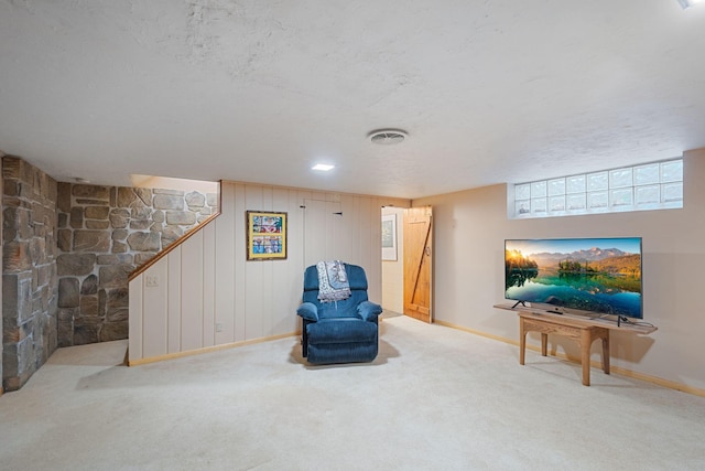 14 Overlook Rd, Dellwood, MN 55110 - living area featuring baseboards and carpet flooring