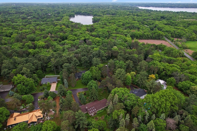 14 Overlook Rd, Dellwood, MN 55110 - aerial view of property and surrounding area featuring a forest and a nearby body of water