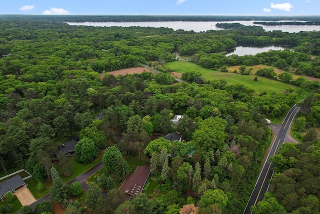 14 Overlook Rd, Dellwood, MN 55110 - aerial view of property and surrounding area with a nearby body of water and a heavily wooded area