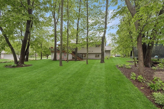 5101 201st St N, Forest Lake, MN 55025 - view of grassy yard with stairway