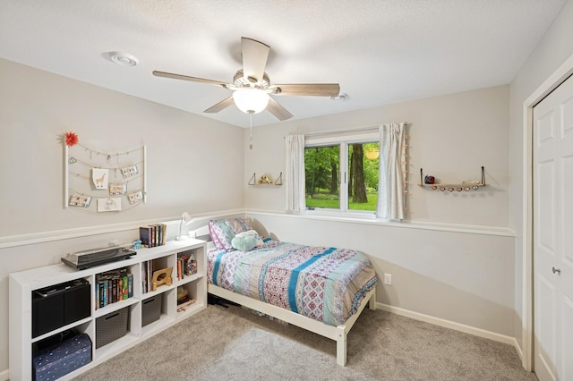 5101 201st St N, Forest Lake, MN 55025 - carpeted bedroom with ceiling fan and a closet