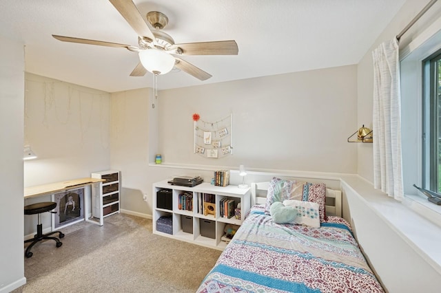 5101 201st St N, Forest Lake, MN 55025 - bedroom with carpet, ceiling fan, and an office area