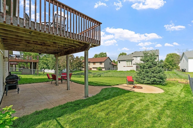 7734 Lancaster Ave NE, Otsego, MN 55301 - fenced backyard with a patio and a wooden deck