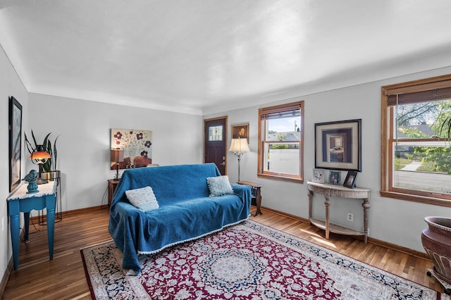 1551 Margaret St, Saint Paul, MN 55106 - living room with wood finished floors and baseboards