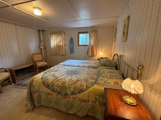 205 Lake Park Blvd, Fairmont, MN 56031 - bedroom featuring wallpapered walls and carpet floors