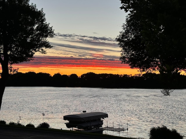 205 Lake Park Blvd, Fairmont, MN 56031 - water view featuring a boat dock