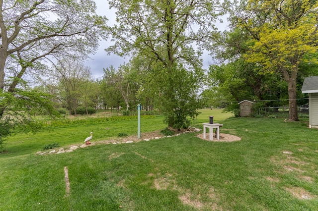 view of green lawn