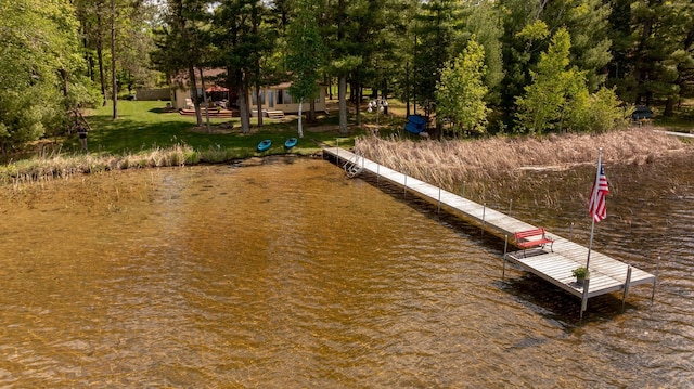 view of dock area