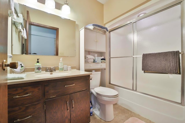912 State 84 SW, Pine River, MN 56474 - bathroom featuring vanity, toilet, and shower / bath combination with glass door