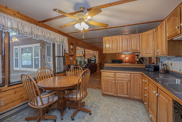 224 Norman Point Rd NW, Longville, MN 56655 - dining room with ceiling fan