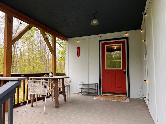 11216 State Highway 27, Beaver Twp, MN 55783 - view of wooden terrace