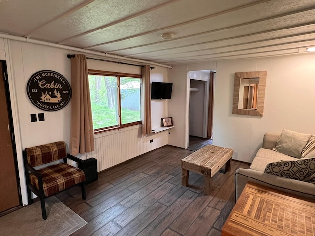11216 State Highway 27, Beaver Twp, MN 55783 - living area with dark wood-style floors