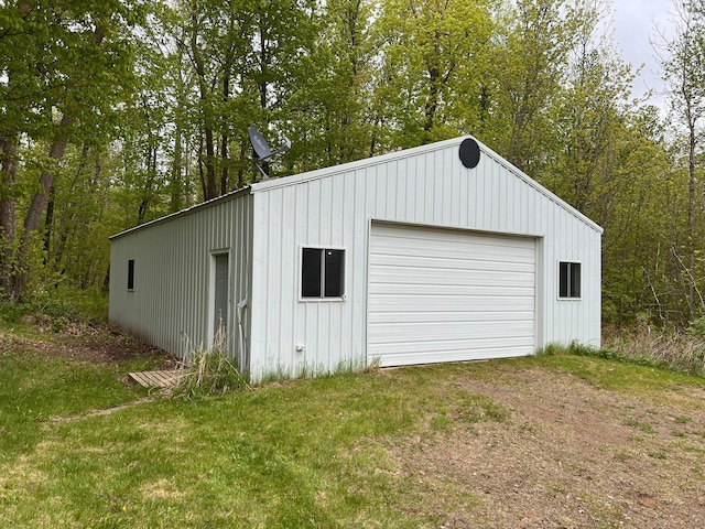 11216 State Highway 27, Beaver Twp, MN 55783 - detached garage featuring dirt driveway