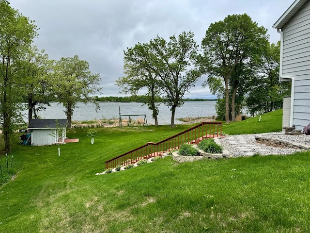 5578 Seaburg Rd SE, Osakis, MN 56360 - view of green lawn featuring a water view