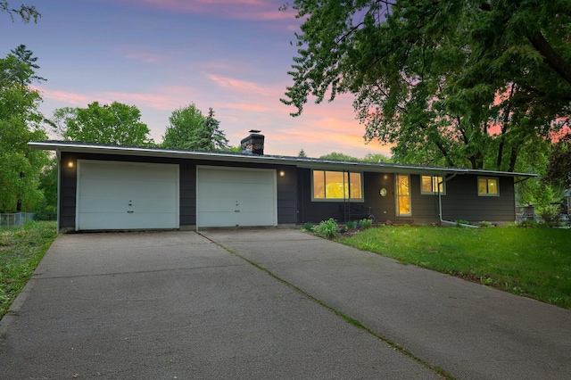 750 Prairie Ave SE, Cokato, MN 55321 - single story home with a chimney, an attached garage, a yard, and driveway