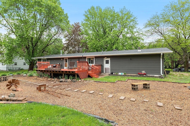 750 Prairie Ave SE, Cokato, MN 55321 - rear view of house with a deck