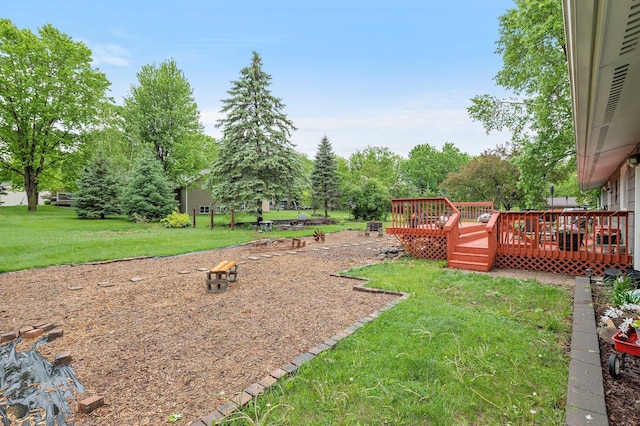 750 Prairie Ave SE, Cokato, MN 55321 - view of grassy yard with a deck