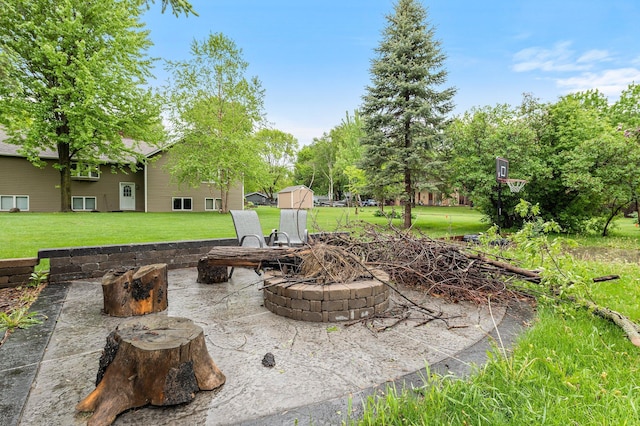 750 Prairie Ave SE, Cokato, MN 55321 - view of patio with a fire pit