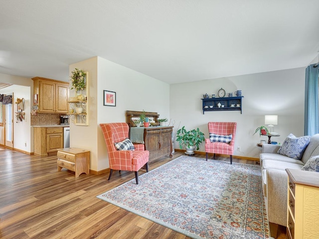 7349 Drew Ave N, Brooklyn Park, MN 55443 - living area featuring light wood-style floors and baseboards
