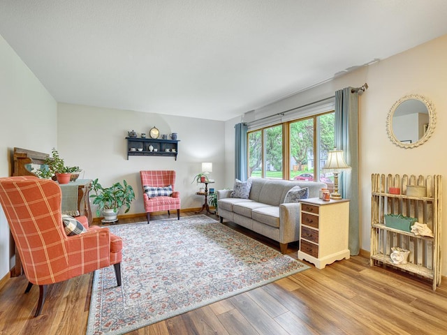 7349 Drew Ave N, Brooklyn Park, MN 55443 - living area featuring wood finished floors and baseboards