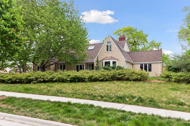 1215 Eleanor Ave, Saint Paul, MN 55116 - view of front of property featuring a chimney, a front lawn, and roof with shingles