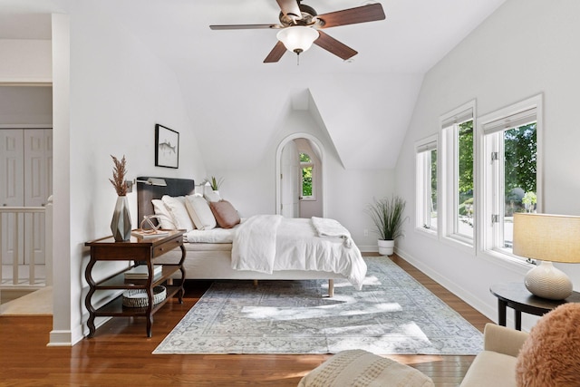 1215 Eleanor Ave, Saint Paul, MN 55116 - bedroom with baseboards, wood finished floors, and ceiling fan