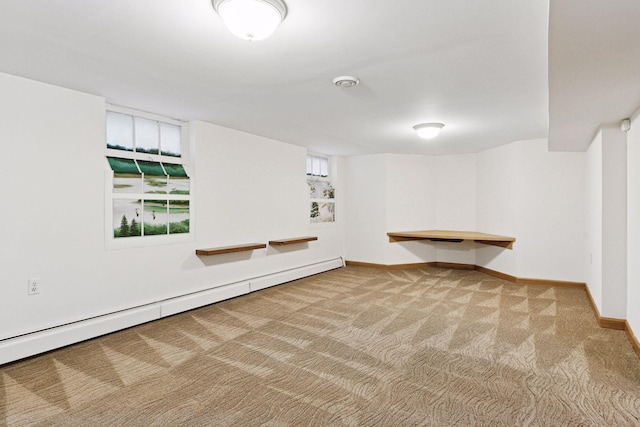 1215 Eleanor Ave, Saint Paul, MN 55116 - spare room featuring a baseboard heating unit, carpet, and baseboards