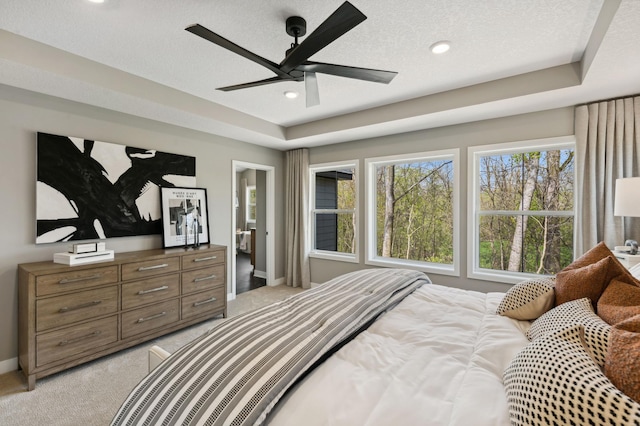 15630 112th St, Dayton, MN 55369 - bedroom featuring light colored carpet, baseboards, recessed lighting, and a ceiling fan