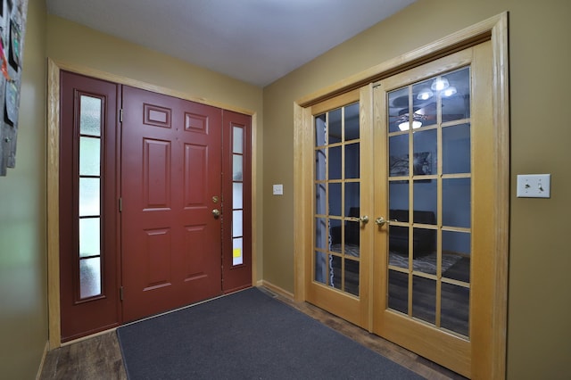 4741 Briarwood Ln, Baxter, MN 56425 - entryway featuring french doors and dark wood-style floors