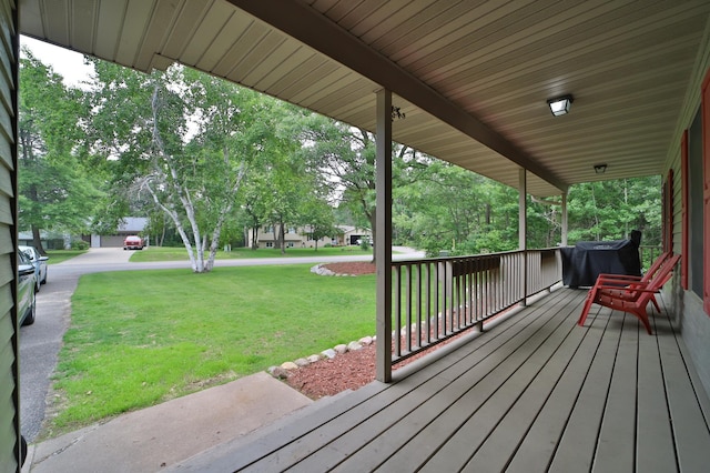 4741 Briarwood Ln, Baxter, MN 56425 - wooden porch with a lawn