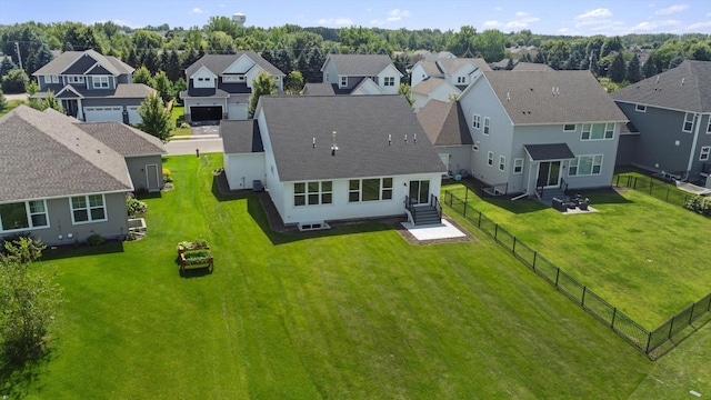 aerial view of residential area