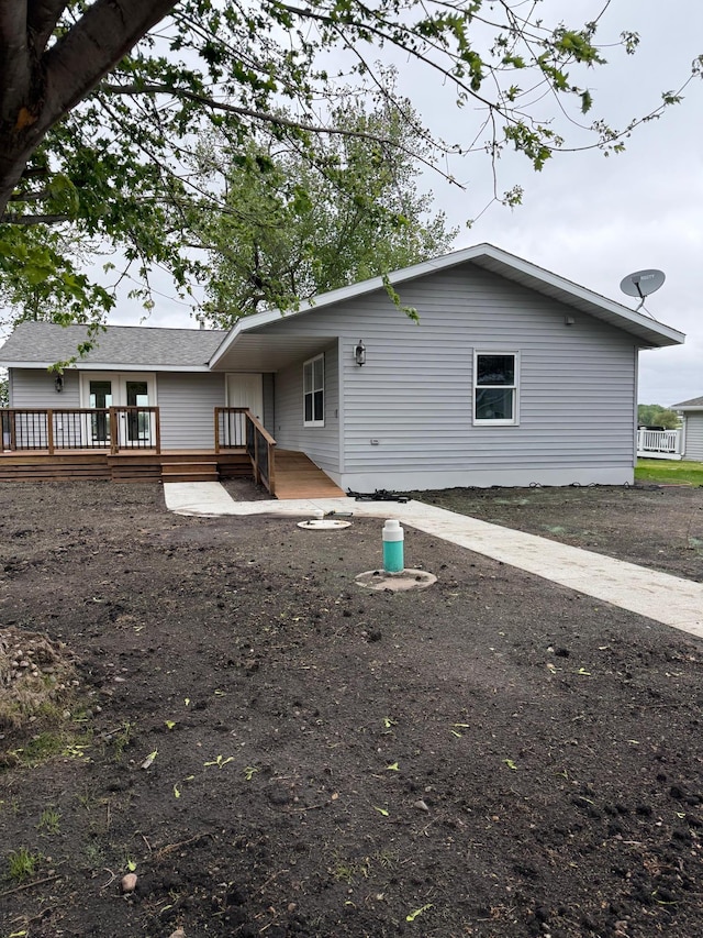 14646 Tradewinds Rd, Lake Eunice Twp, MN 56511 - rear view of property featuring a deck