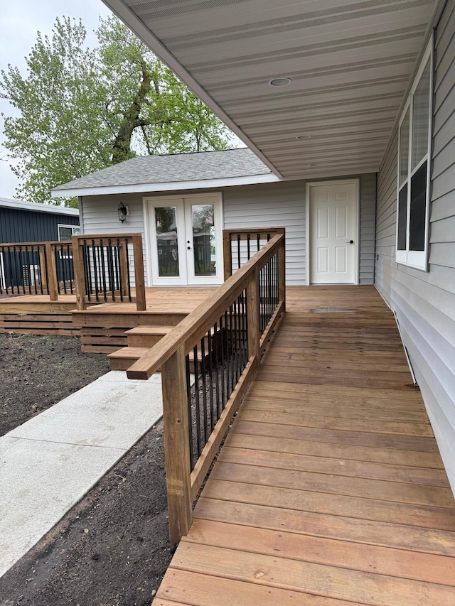 14646 Tradewinds Rd, Lake Eunice Twp, MN 56511 - deck featuring french doors